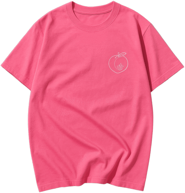 Peachy Vibes Tee – Hot Pink Energy