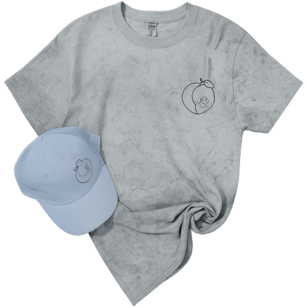 Hat & Tee Combo – Sky Blue Peach Set